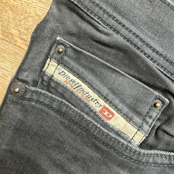 Diesel Tepphar Jeans Men 33x32 Black Slim Carrot Stretch Italy 0R84A (Tag31) - Picture 6 of 16